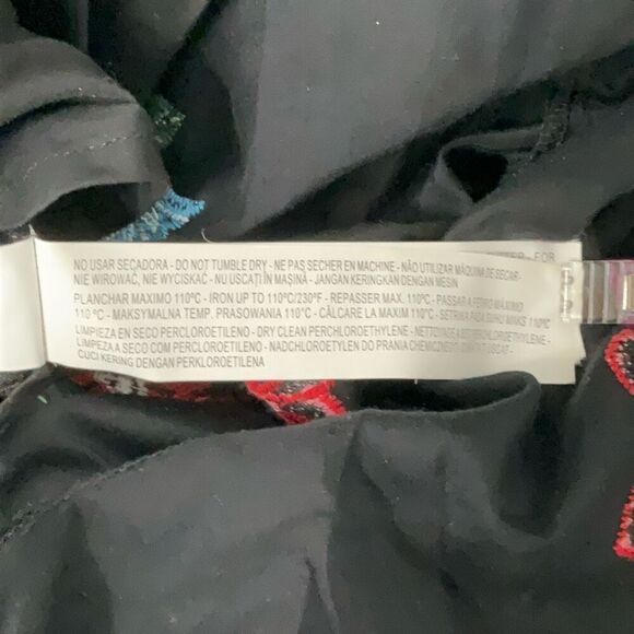 Zara Multicolor Boho Floral Embroidered Long Sleeve Babydoll Mini Dress Size Med - Picture 8 of 9